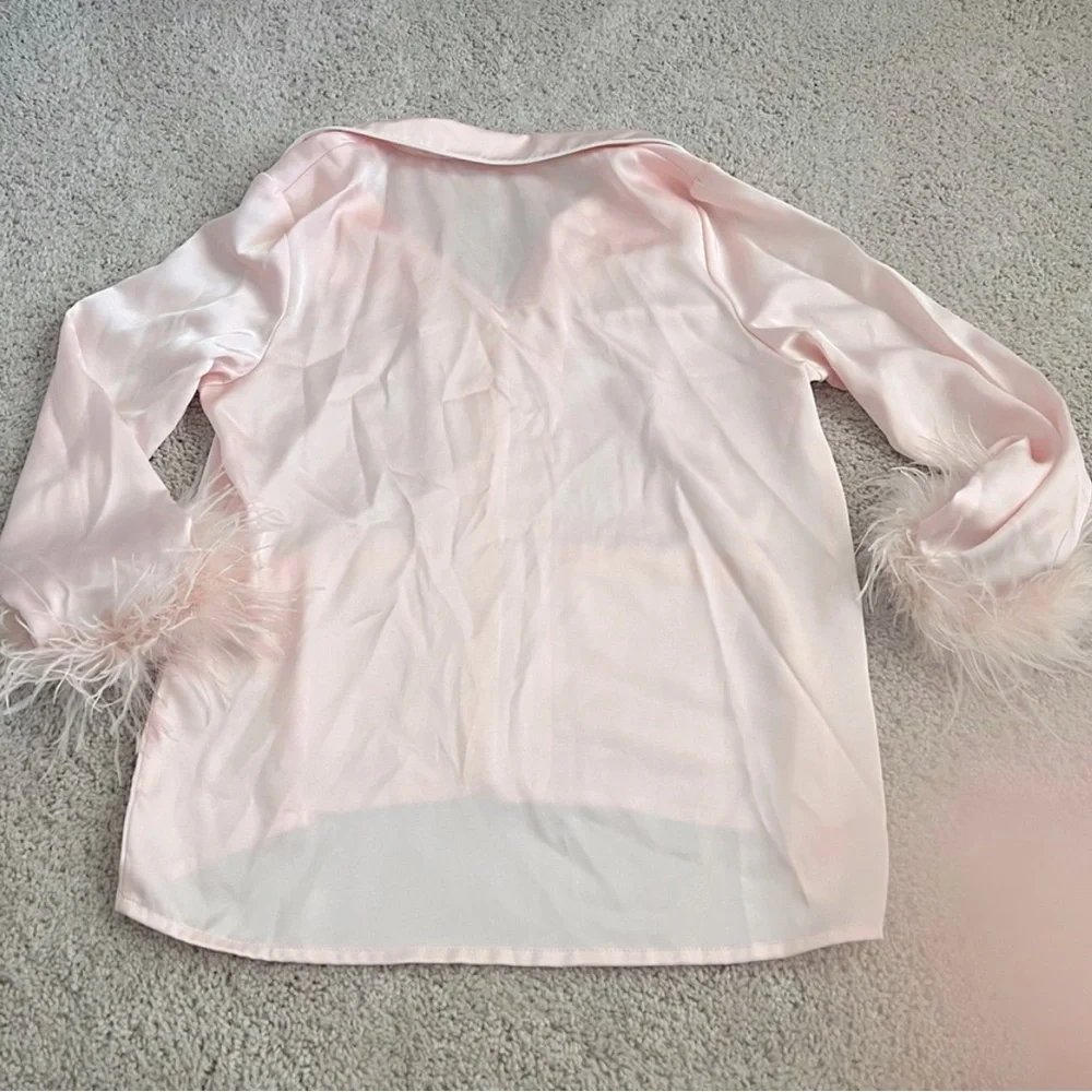 Nadine Merabi Darcie Pajamas in Pink - Sz L - Picture 3 of 4